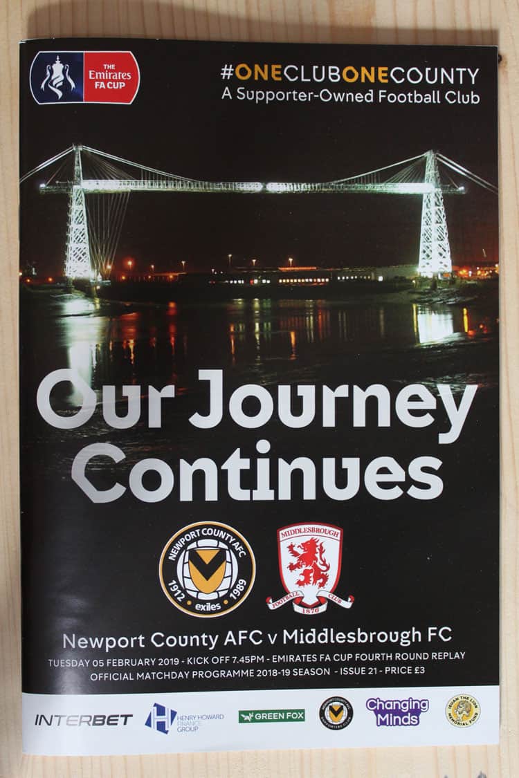 Newport County AFC v Middlesbrough FC